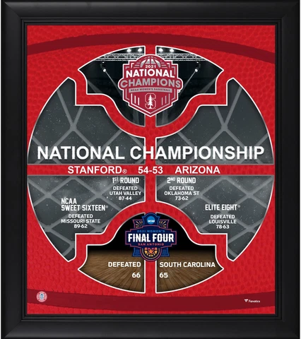 Stanford Cardinal Frmd 15" x 17" 2021 Women's Basketball National Champs Collage Cover
