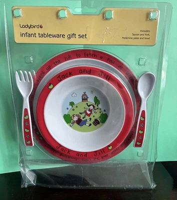 Vintage Ladybird Jack & Jill Kleinkind Geschirr Geschenkset - Woolworths exklusiv  - Bild 1 von 4