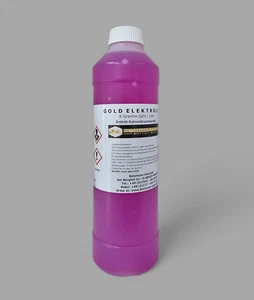 Gold Elektrolyt 50 ml mit 8 Gramm Gold/L. - vergolden Goldsolution - Hartgold - Bild 1 von 13