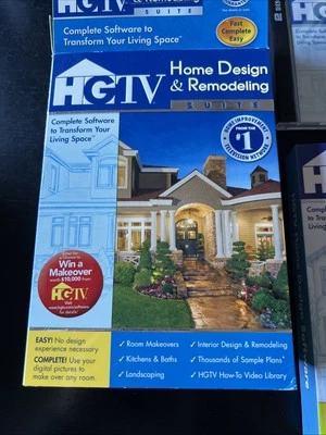 HGTV Home Design & Remodeling Suite Software Windows XP VGC Complete Retail Box - Image 1 of 4