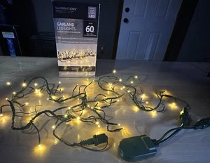ILLUMINATIONS 60ct LED Garland Lights - 6' Lighted Length, Warm White - Picture 1 of 5