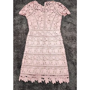 Vestido REISS Mujer Rosa Encaje Reino Unido 12 Cóctel Fiesta Ocasión Mini - Imagen 1 de 7