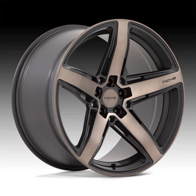 4/Nicho M271 Teramo Mecanizado Negro DDT 20x9 5x112 25mm (M2712090F8+25) Foto 1 de 3