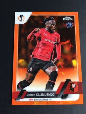 2022-23 Topps Chrome Sapphire Arnaud Kalimuendo Rookie RC Orange 26/50 Rennais - Image 1 of 2