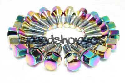 Z RACING 28mm Neo Chrome LUG BOLTS 12X1.5MM FOR BMW Z3 Z4 Z8 Cone Seat Foto 1 de 2