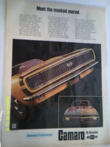 1967 Chevrolet CAMARO  Print Ad (GOLD) Laminated ORIGINAL    - Picture 1 of 1
