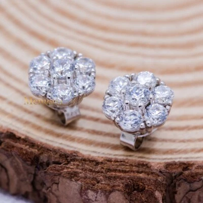 Lab Created Cubic Zirconia Gemstone 925 Sterling Silver Designer Mens Cufflinks - Image 1 of 4