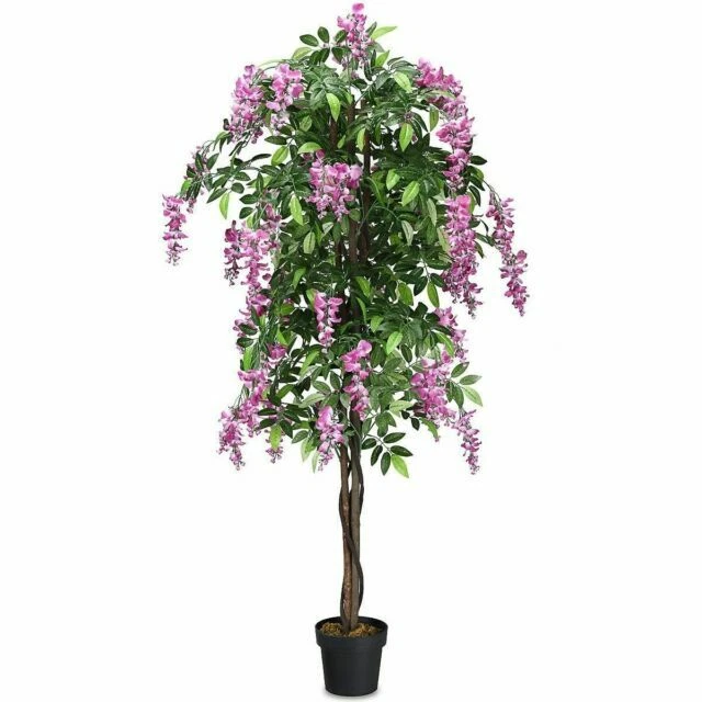Costway 6-Feet Artificial Wistera Silk Indoor-Outdoor Tree (HW59517)