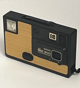 Kodak Disc 3100 Gold & Black Vintage 1980's Disc Camera W/ Strap, - Picture 1 of 15