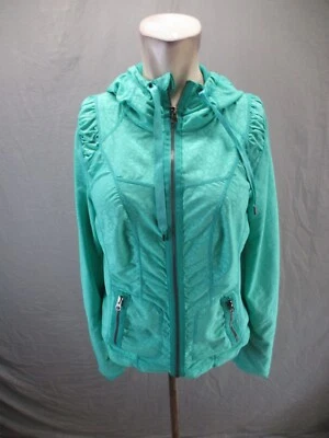 ZELLA Size M Womens Green Full Zip Drawstring Zip Pocket Athletic Jacket 519 - Image 1 of 4