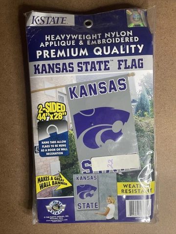 Kansas State 2-sided Applique 44" X 28" Banner Cover