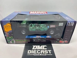 1/18 MARVEL HULK 2003 HUMMER H2 SUV 1:18 MAISTO with Stand - Picture 1 of 6