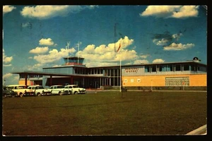 AK Calgary AB Municipal Airport Chrome 50er Jahre Oldtimer Oldtimer verschickt - Bild 1 von 2