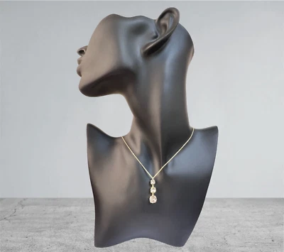 collana donna ragazza argento 925 anallergico dorato trilogy 3 zirconi - Immagine 1 di 3