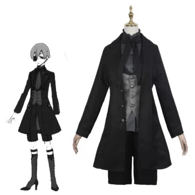 Black Butler Ciel Phantomhive Cosplay Costume Men's Halloween Cos Anime Uniform  - Image 1 of 4