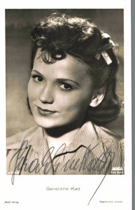 Geraldine Katt Original Signature On Ross Card No. 7618 B