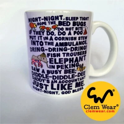 CLEM WEAR Rik Mayall Bottom mug NIGHT NIGHT SLEEP TIGHT funny Cup Coaster Coffee Gift