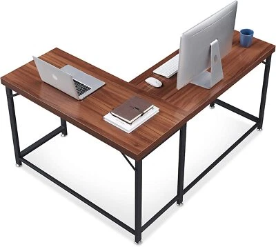 Ivinta L-Shaped Computer Desk Home Office Corner Writing Table Workstation - Image 1 of 4