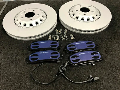 PARA AUDI S4 S5 SQ5 3.0TDi B9 PAR DE DISCOS DE FRENO DELANTEROS VENTILADOS SENSOR DE PASTILLAS DE FRENO 375mm Foto 1 de 4