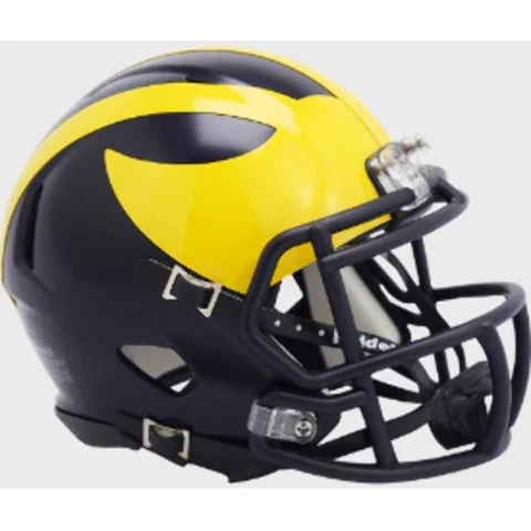 Michigan Wolverines Mini Speed Football Helmet - NCAA Cover