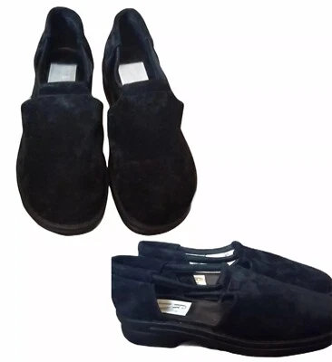 Mocassim Aj Vaenci couro camurça preto tamanho 5.5 - Imagem 1 de 4