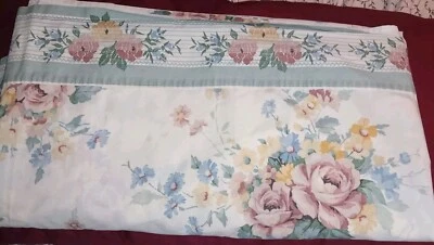 Sábana Ajustable Plana SPRINGS QUEEN Multicolor Floral Blanco Verde Foto 1 de 3