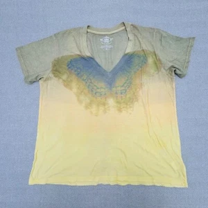 Route 66 Original Trademark Women's V-Neck Butterfly Tie-Dyed T-Shirt Size 2X - Picture 1 of 7