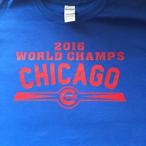 Camiseta de los Cachorros de Chicago 2 Campos Mundiales 2016 negra roja blanca gris serie 5 tallas - Imagen 1 de 4