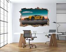 Lamborghini Aventador Sport Car 3D Hole in The Wall Effect Wall Decal Wall Stick