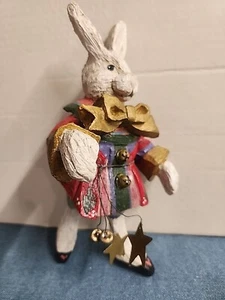 House of Hatten 1992 Rabbit Ornament, Rare D.Calla Artist, Christmas FolkArt  - Picture 1 of 7