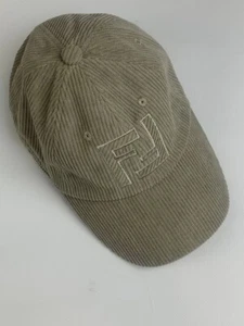 Fendi Beige FF Logo Adjustable Corduroy Cap - Picture 1 of 10