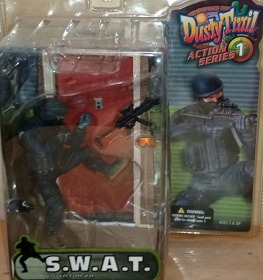 RARO Dusty Trail Toys SWAT Point Man Serie 1 Figura de Acción Pateando Puerta MP5 Foto 1 de 4