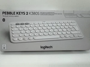 New Logitech Pebble Keys 2 (K380s) Keyboard Bluetooth/ Wireless White - Picture 1 of 4