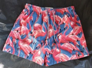 Ted Baker Flamingo Print Beach Shorts Size 28w Good Condition - Picture 1 of 5