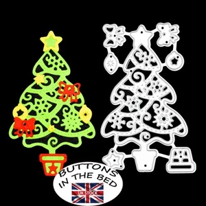 Christmas Tree & Decorations Metal Cutting Dies Set, Card Making, Crafts, D5 - Picture 1 of 6