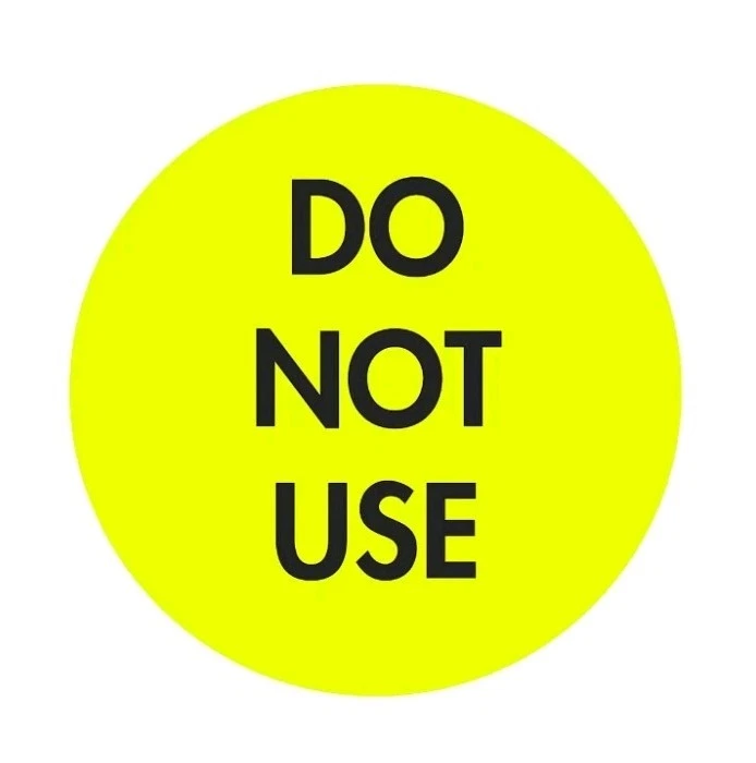 Uline S-5636 2" Do Not Inventory Thermal Sticker 500 Labels Roll Self Adhesive - Image 1 of 1