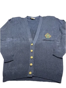Vintage Alison J. Cardigan Sweater Blue Preppy Old Money Embroidered Sm Luxury - Picture 1 of 6