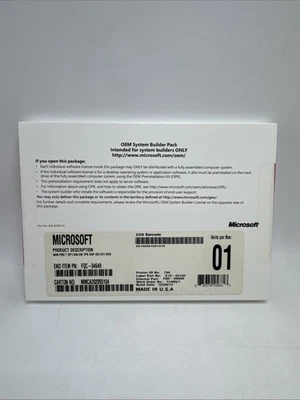 Microsoft Windows Home Server OEM System Builder Pack Hecho en EE. UU. X10-63162 Pro Foto 1 de 4