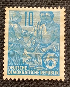 DDR, DDR - 5 Jahresplan - Arg. & Ind. Arbeiter-10 Pfennig-M/NH - Bild 1 von 2