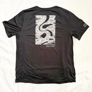 Janji Run All Day Black Tech Graphic Tee Large - Picture 1 of 5