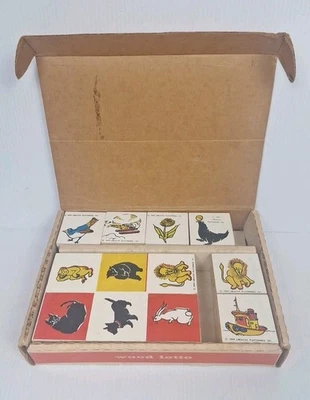 Juego de imágenes de madera Creative Playthings 1959 de colección caja original completa Foto 1 de 4