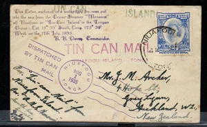 CUBIERTA DE CORREO DE LATA--- MATASELLOS DE 1935--- LEER DETALLES - Imagen 1 de 2