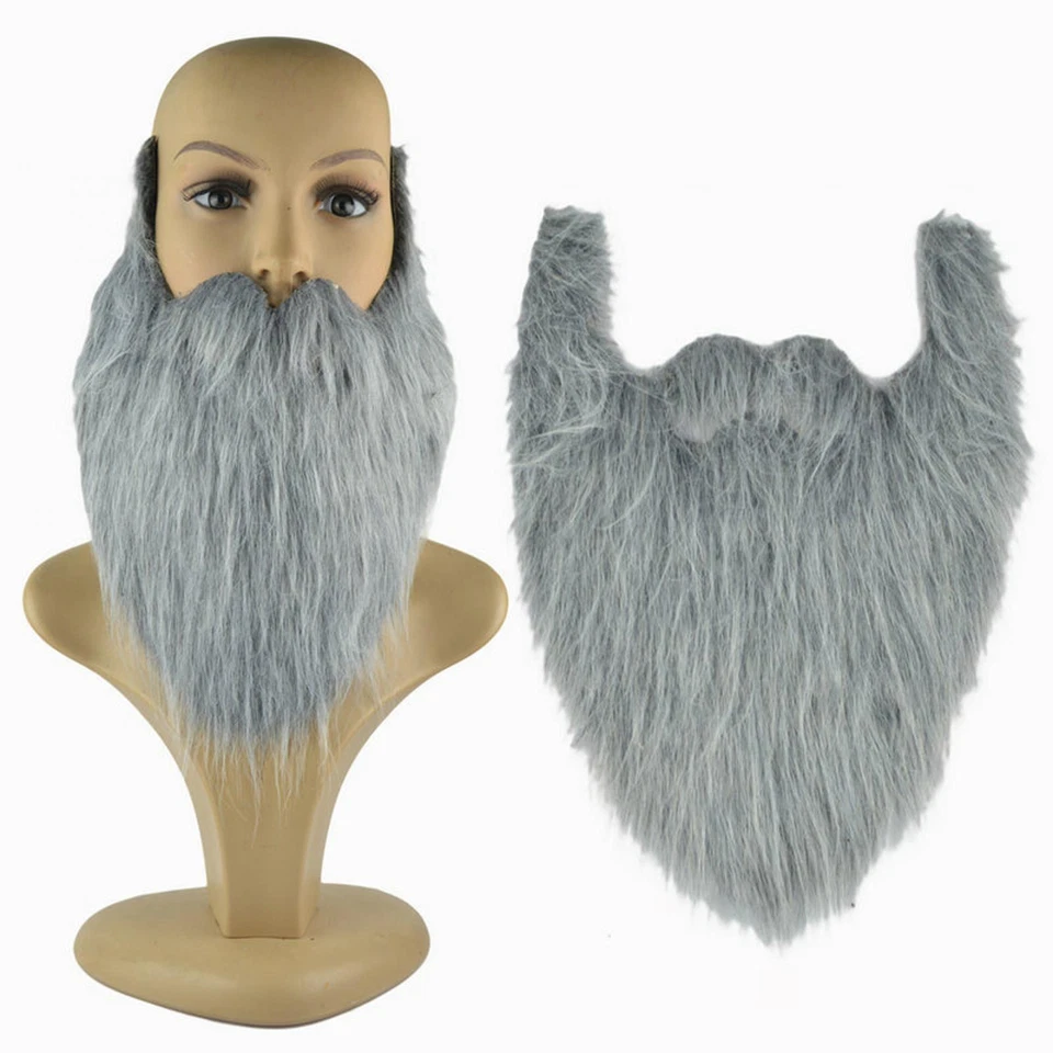 Xmas Santa Claus Beard Props Beard Simulation with Elastic Rope Long Fluff - Image 1 of 1