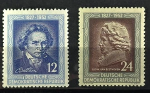 DDR Mi.-Nr. 300-301** postfrisch 125. Totestag Ludwig van Beethoven 1952 - Bild 1 von 3
