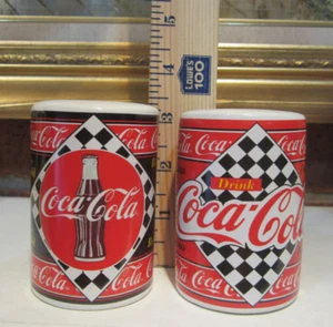 Coca-Cola 1995 Salt & Pepper Shkers Distributed by Enesco Colorful & Fun - Picture 1 of 14
