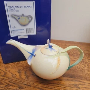 Franz Porcelain Teapot Dragonfly FZ00117 Boxed - Picture 1 of 10