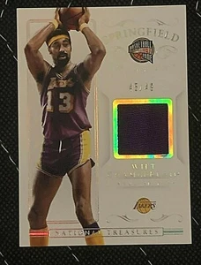 Wilt Chamberlin Hall of Fame Swatches Jersey Patch Card 45/49 Lakers! - Picture 1 of 2