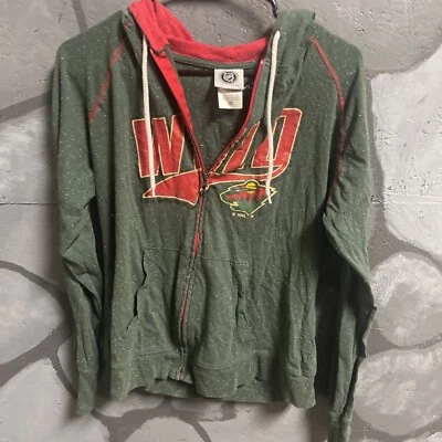 Minnesota Wild НХЛ хоккей толстовка Junior большой пуловер джемпер зеленый красный - Изображение 1 из 3
