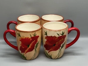 Pier One POPPIES Kaffeetassen SET MIT VIER FLA - Bild 1 von 4
