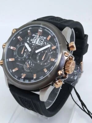 Reloj de policía para hombre Luang PL16018JSTU.13P 50 mm cronógrafo correa de silicona reloj Foto 1 de 4